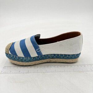 XYD Women's Stripe Canvas Flat Espadrilles - Relaxed Comfort Espadrilles